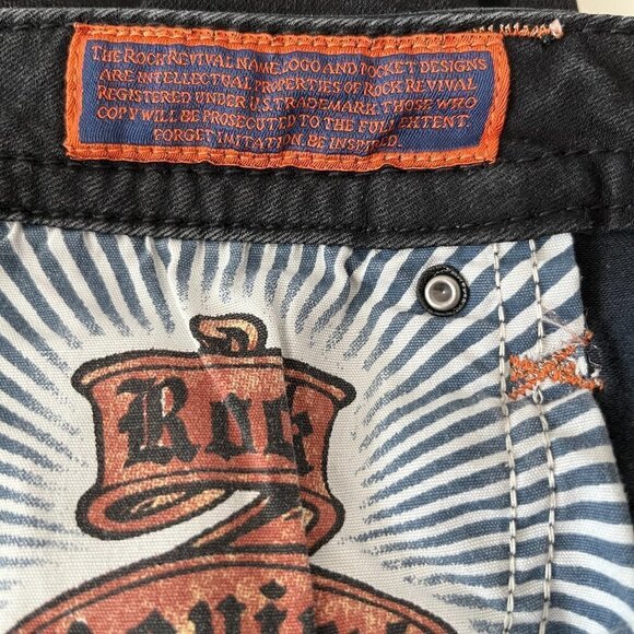Rock Revival Sherry Black Cropped Jeans Women's Size 28 - Picture 12 of 14